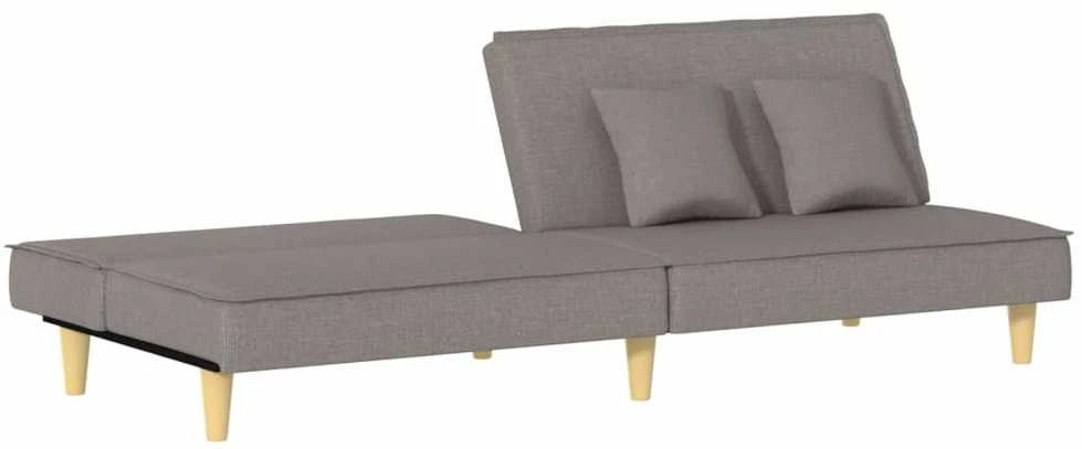 Dvivietė sofa-lova, taupe spalvos, audinys