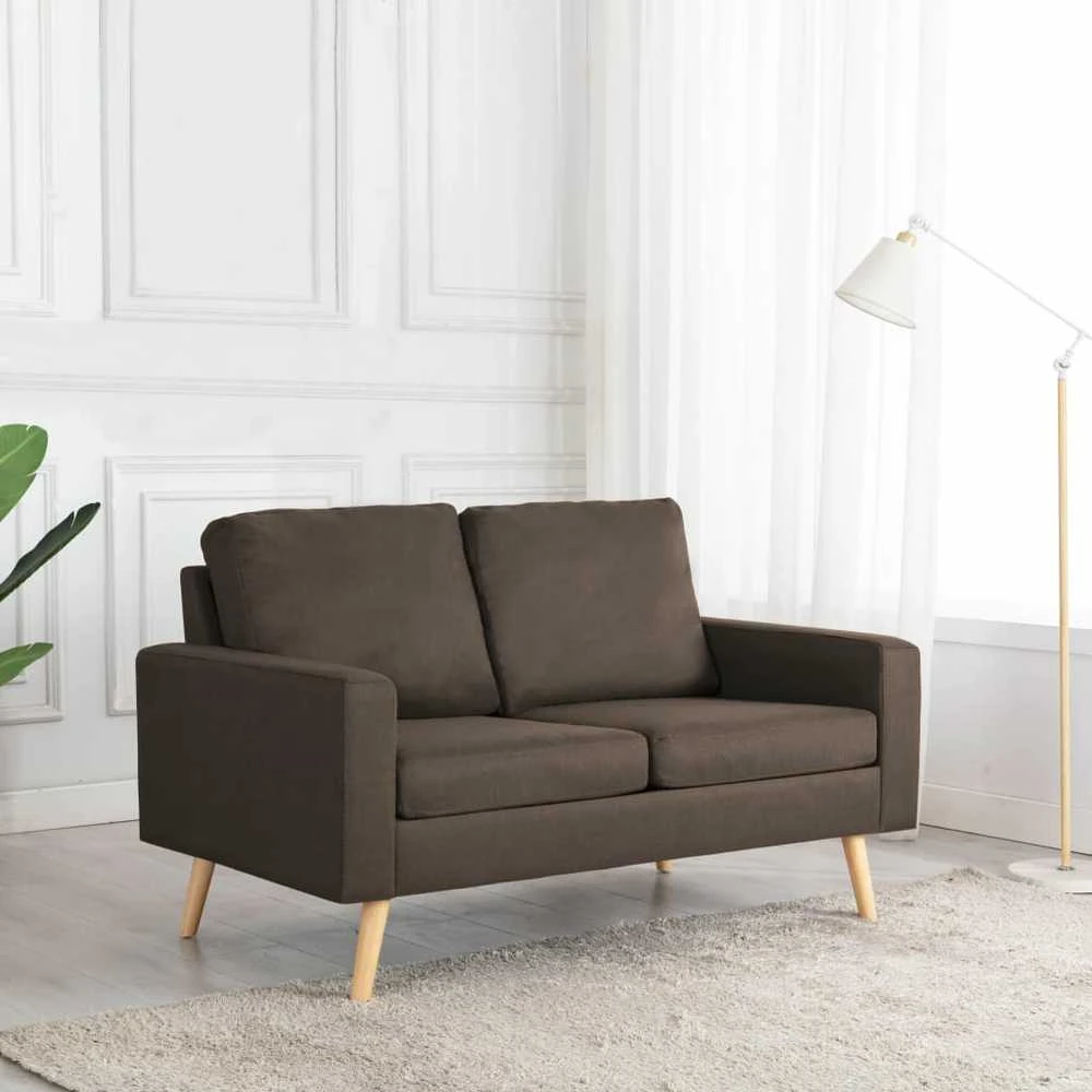 Dvivietė sofa, rudos spalvos, audinys