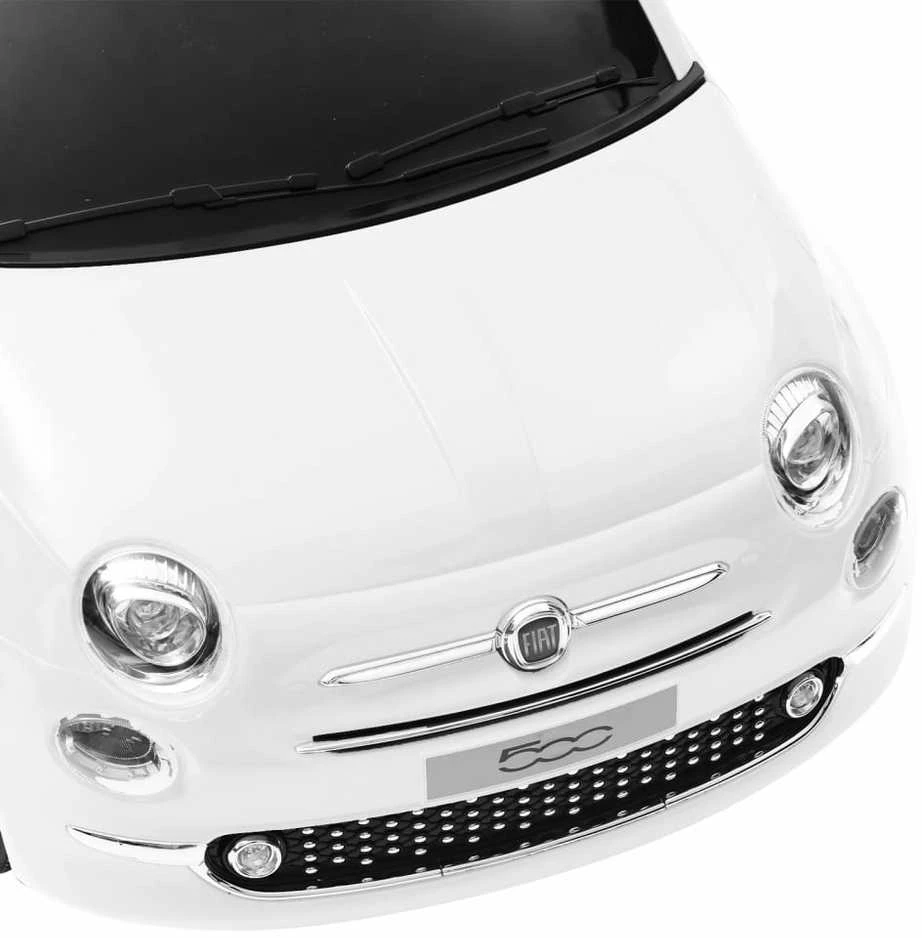 Elektrinis vaikiškas automobilis Fiat 500, baltos spalvos
