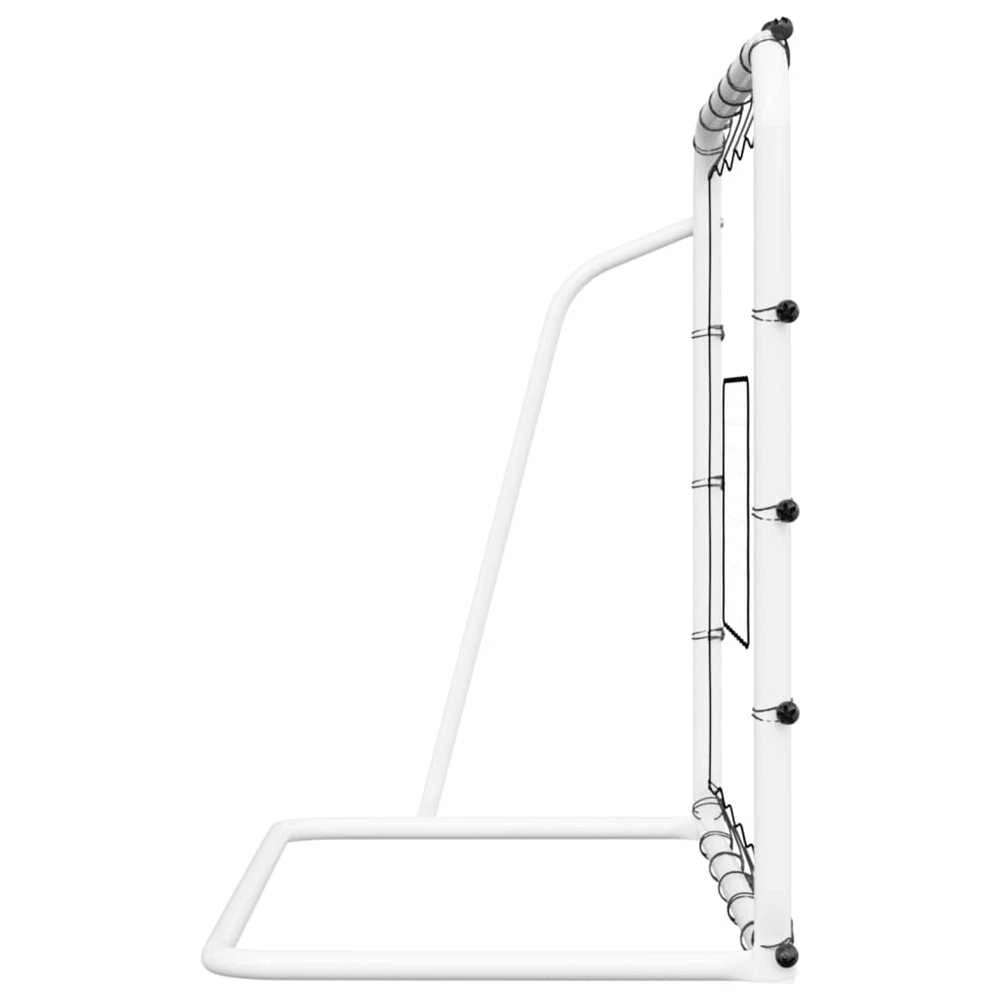 Futbolo atšokimo sienelė, balta/juoda, 184x61x123cm, plienas/PE