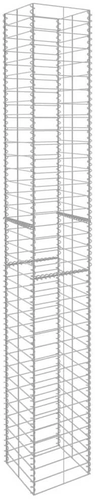 Gabionų krepšiai, 3 vnt., 25x25x197cm, galvanizuotas plienas
