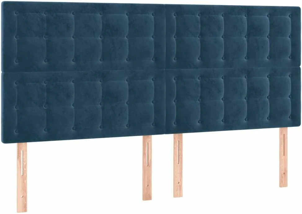 Galvūgalis, 4vnt.,tamsiai mėlynos spalvos,100x5x78/88cm,aksomas