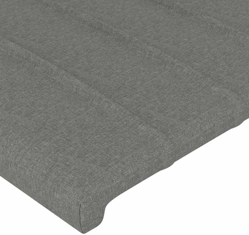 Galvūgalis su LED, tamsiai pilkas, 93x16x78/88cm, audinys