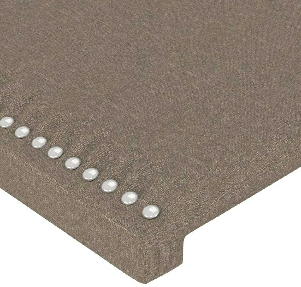 Galvūgalis su LED, taupe spalvos, 200x5x118/128cm, audinys