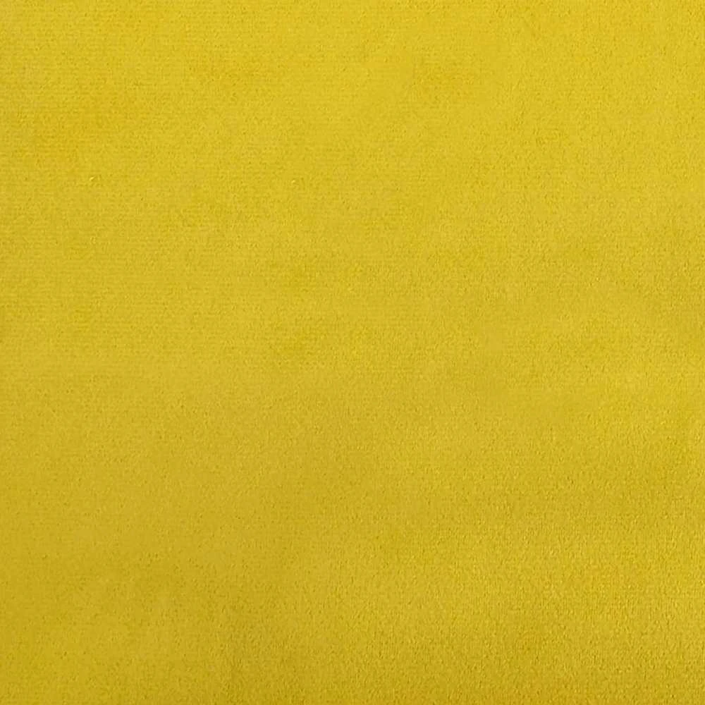 Grindų sofa-lova, 2-1, tamsiai geltona, 122x204x55cm, aksomas