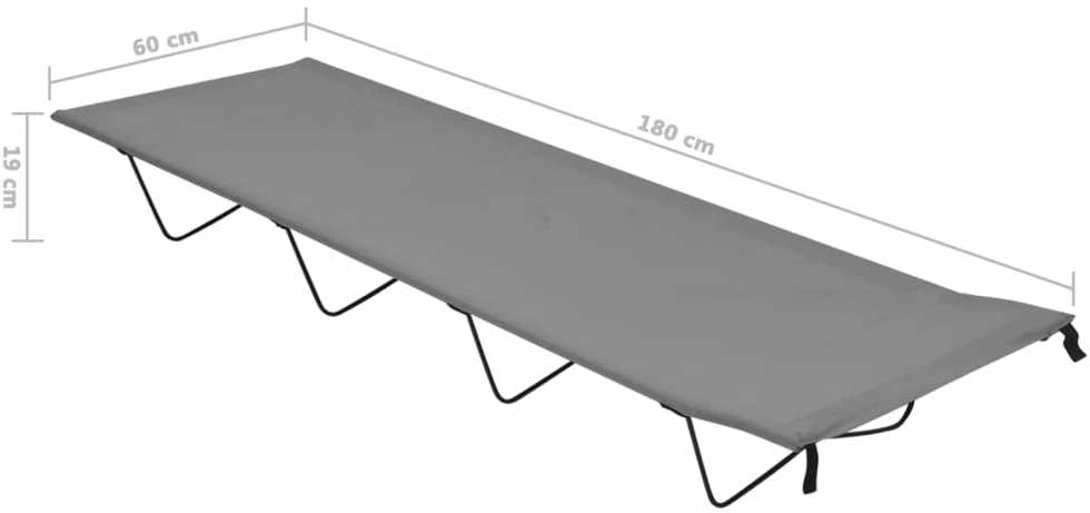 Gultai, 2vnt., pilki, 180x60x19cm, audinys ir plienas
