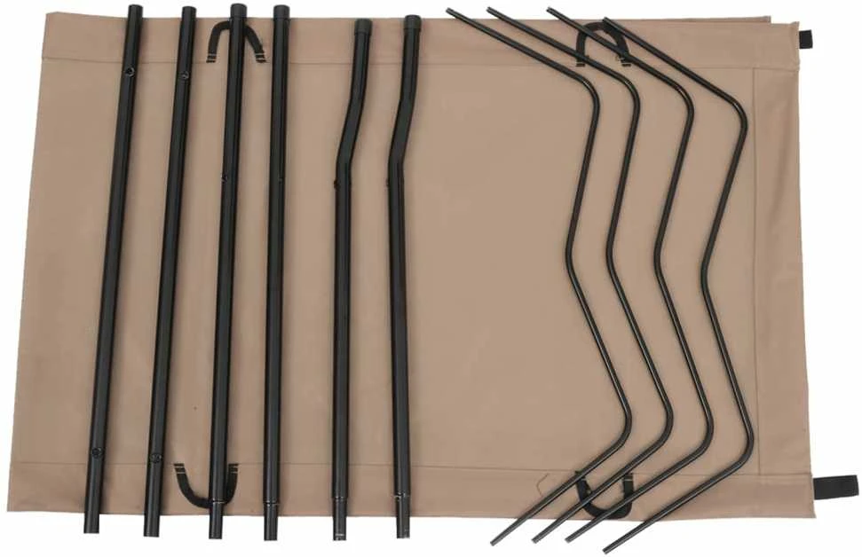 Gultai, 2vnt., taupe, 180x60x19cm, audinys ir plienas