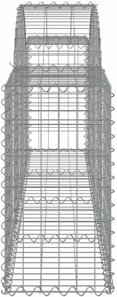 Išlenkti gabiono krepšiai, 10vnt., 200x30x60/80cm, geležis