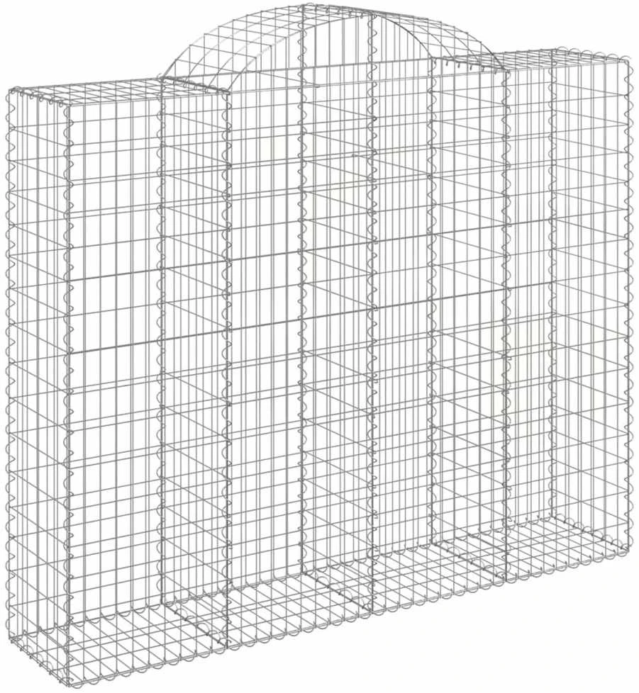 Išlenkti gabiono krepšiai, 11vnt., 200x50x160/180cm, geležis