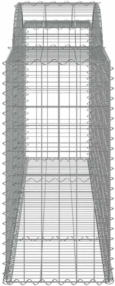Išlenkti gabiono krepšiai, 12vnt., 300x50x100/120cm, geležis