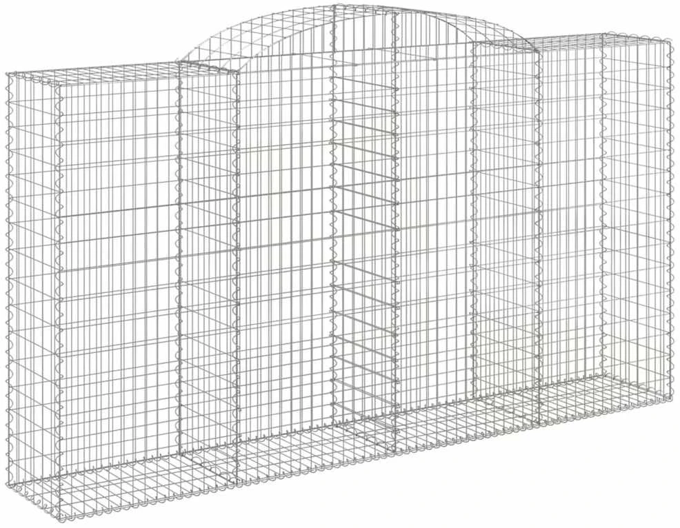 Išlenkti gabiono krepšiai, 12vnt., 300x50x160/180cm, geležis