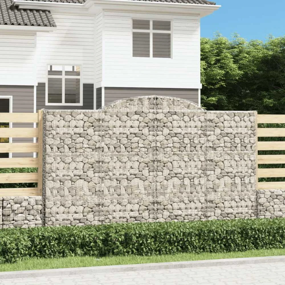 Išlenkti gabiono krepšiai, 12vnt., 300x50x180/200cm, geležis