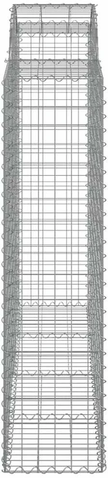 Išlenkti gabiono krepšiai, 13vnt., 200x50x160/180cm, geležis