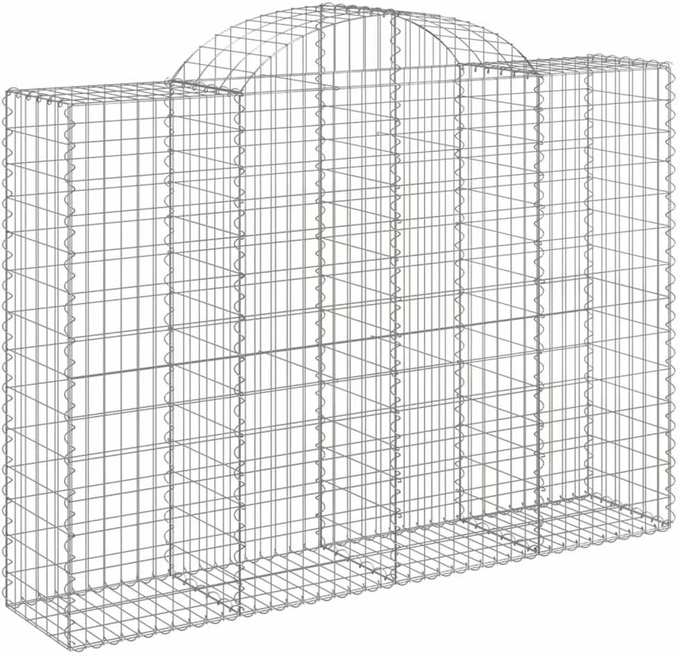 Išlenkti gabiono krepšiai, 25vnt., 200x50x140/160cm, geležis
