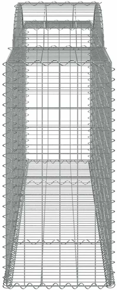 Išlenkti gabiono krepšiai, 25vnt., 300x50x100/120cm, geležis