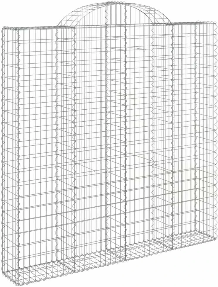 Išlenkti gabiono krepšiai, 6vnt., 200x30x200/220cm, geležis