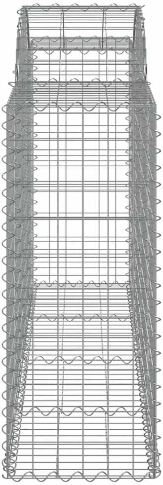 Išlenkti gabiono krepšiai, 6vnt., 200x50x100/120cm, geležis
