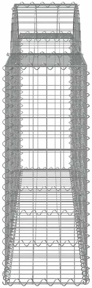 Išlenkti gabiono krepšiai, 7vnt., 200x30x80/100cm, geležis