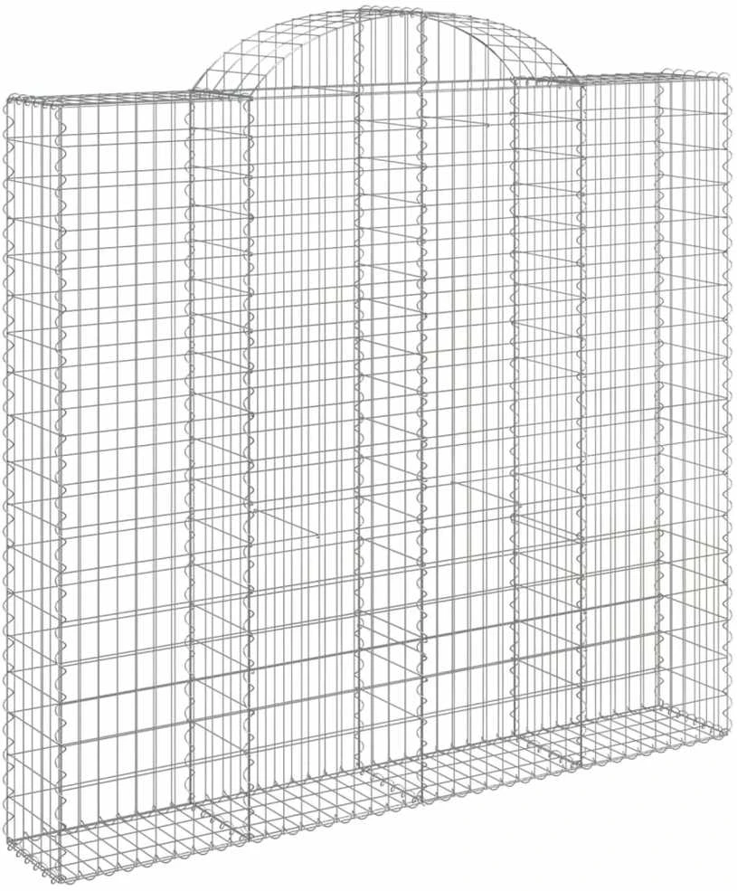 Išlenkti gabiono krepšiai, 7vnt., 200x50x180/200cm, geležis