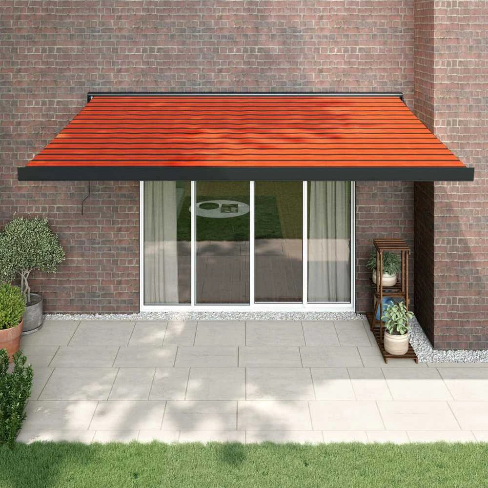 Ištraukiama markizė, oranžinė/ruda, 4x3m, audinys ir aliuminis