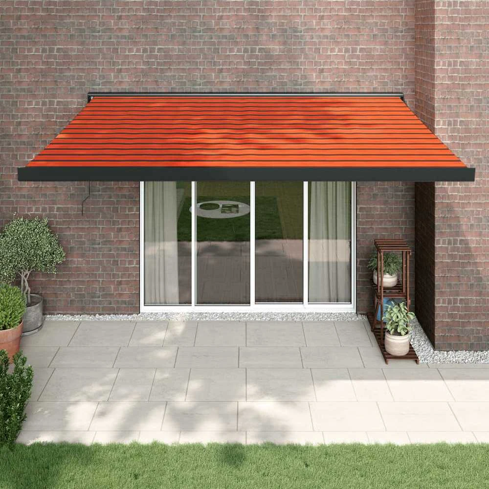 Ištraukiama markizė, oranžinė/ruda, 4x3m, audinys ir aliuminis