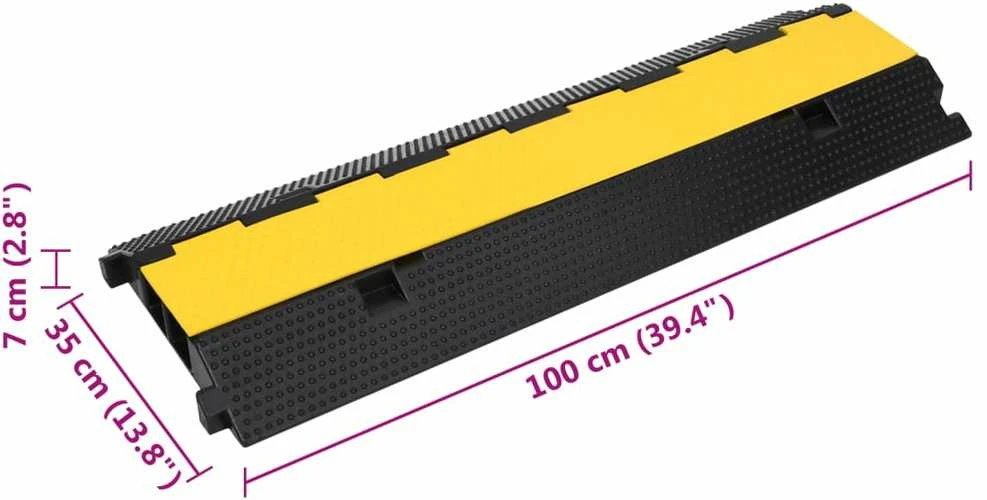Kabelių apsauga su 2 kanalais, 100cm, guma