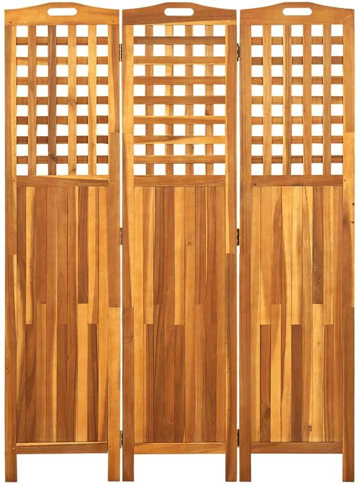 Kambario pertvara, 3 dalių, 121x2x170cm, akacijos masyvas