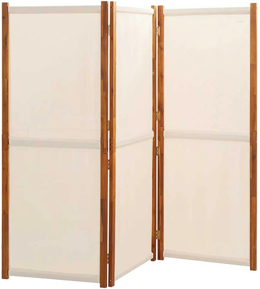 Kambario pertvara, 3 dalių, kreminės baltos spalvos, 210x180cm