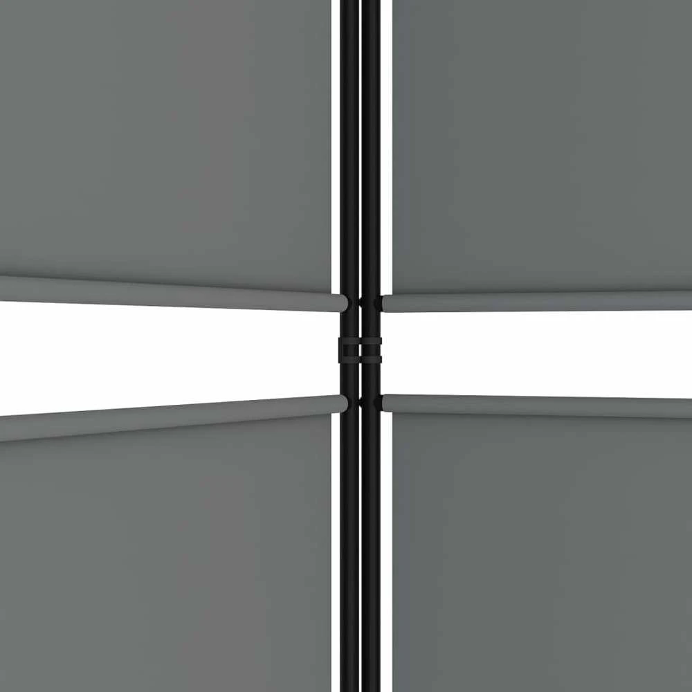 Kambario pertvara, 4 dalių, antracito, 200x220cm, audinys