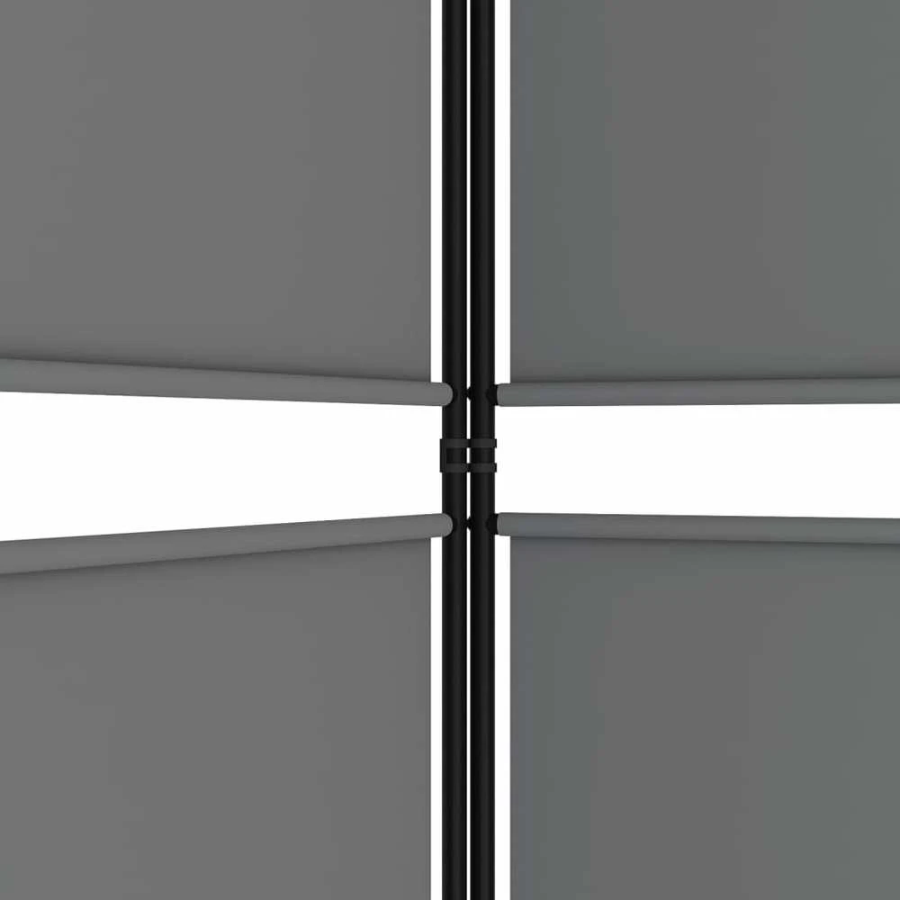 Kambario pertvara, 5 dalių, antracito, 250x180cm, audinys