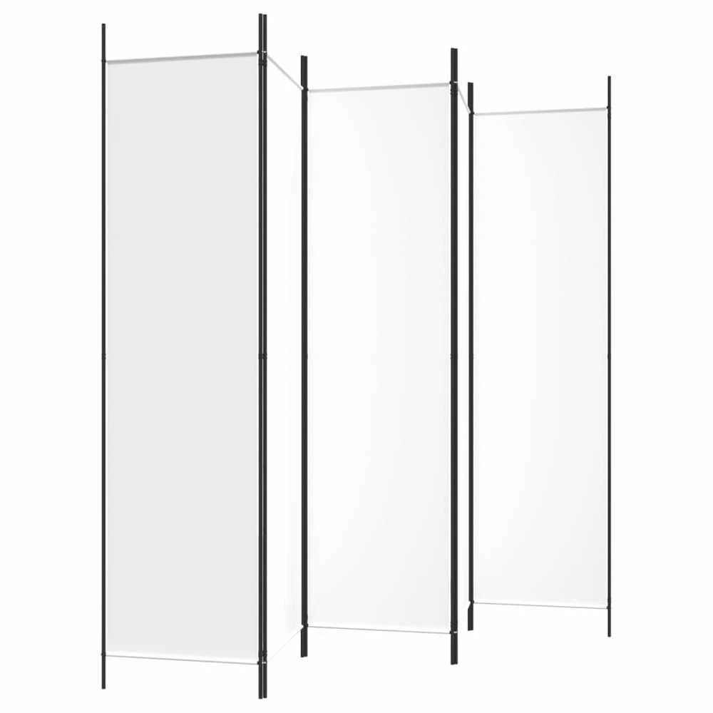 Kambario pertvara, 5 dalių, baltos spalvos, 250x200cm, audinys