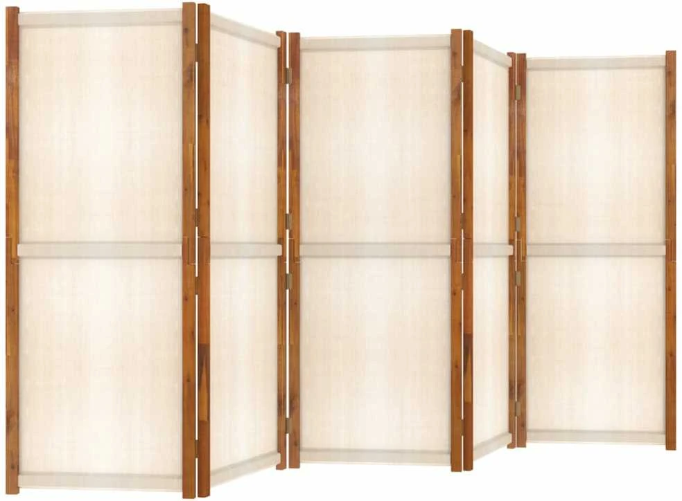 Kambario pertvara, 5 dalių, kreminės baltos spalvos, 350x180cm