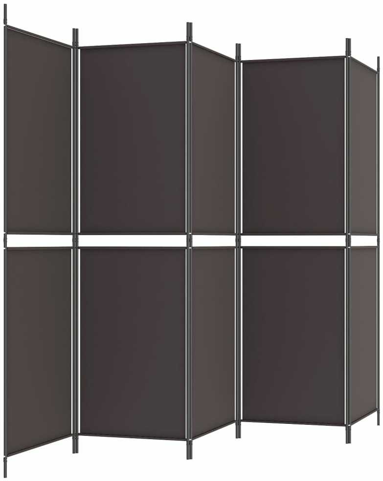 Kambario pertvara, 5 dalių, rudos spalvos, 250x180cm, audinys