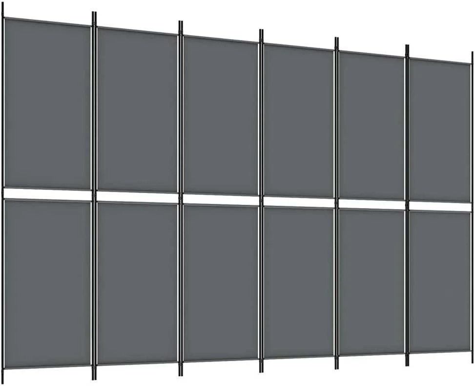 Kambario pertvara, 6 dalių, antracito, 300x200cm, audinys