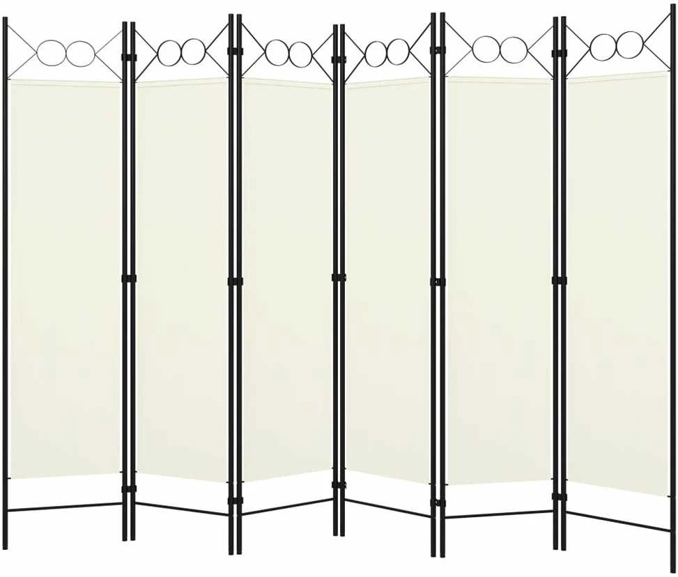 Kambario pertvara, 6 dalių, baltos spalvos, 240x180cm