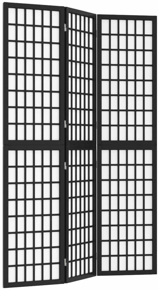 Kambario pertvara, juoda, 3 segmentai, 120x170cm, japoniška