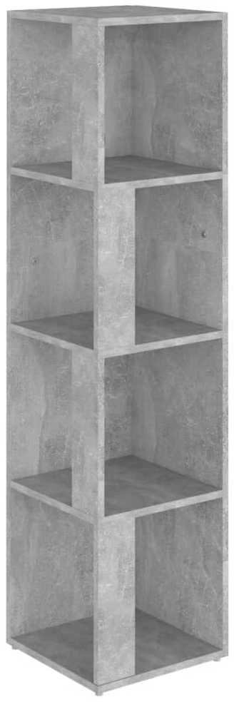 Kampinė spintelė, betono pilkos spalvos, 33x33x132cm, MDP
