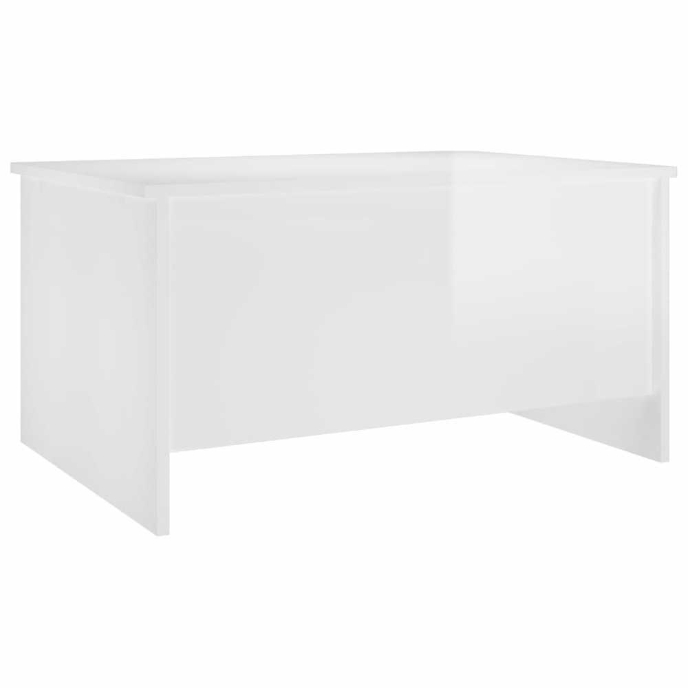 Kavos staliukas, baltas, 80x55,5x41,5cm, apdirbta mediena