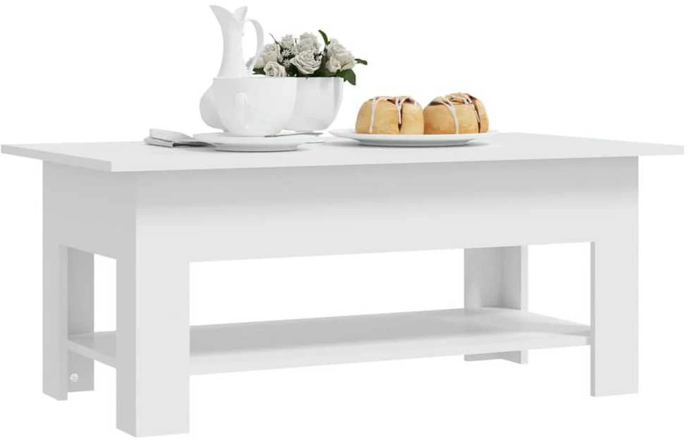Kavos staliukas, baltos spalvos, 102x55x42cm, MDP
