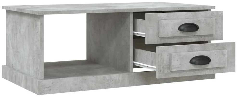Kavos staliukas, betono pilkas, 90x50x35cm, apdirbta mediena