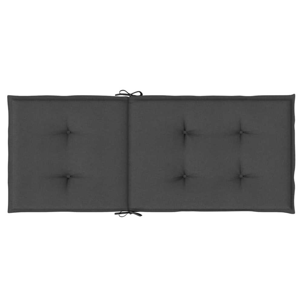 Kėdės pagalvėlės, 4vnt., antracito, 120x50x4cm, audinys