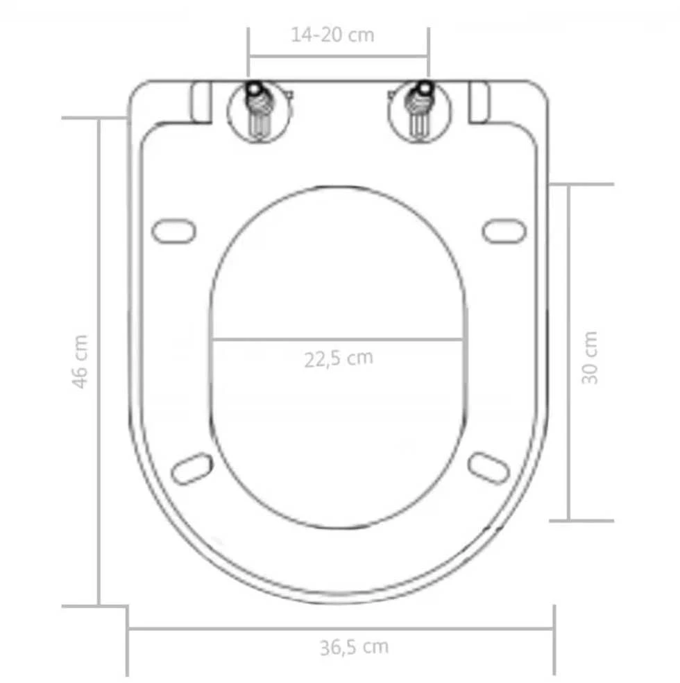 Klozeto sėdynė su Soft-close mechanizmu, juoda