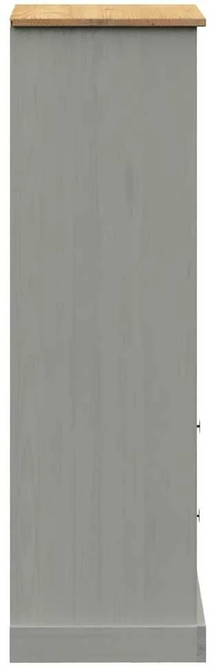 Knygų spinta VIGO, pilka, 60x35x114,5cm, pušies masyvas