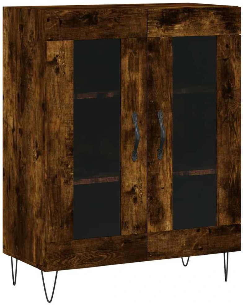 Komoda, dūminio ąžuolo spalvos, 69,5x34x180cm, apdirbta mediena