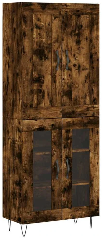 Komoda, dūminio ąžuolo spalvos, 69,5x34x180cm, apdirbta mediena