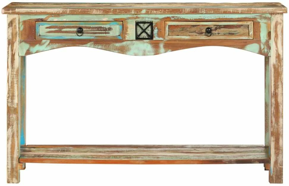 Konsolinis staliukas, 120x40x75cm, perdirbtos med. masyvas