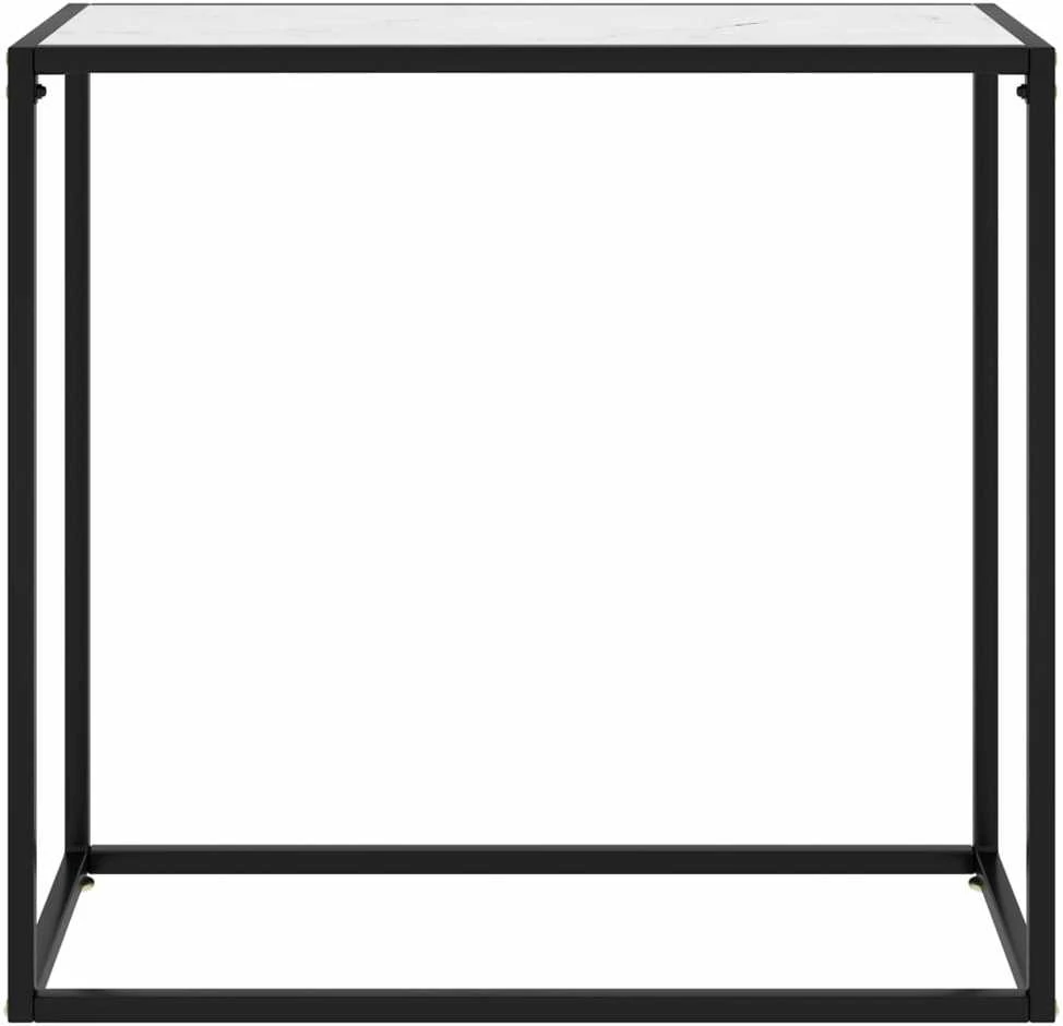 Konsolinis staliukas, baltas, 80x35x75cm, grūdintas stiklas