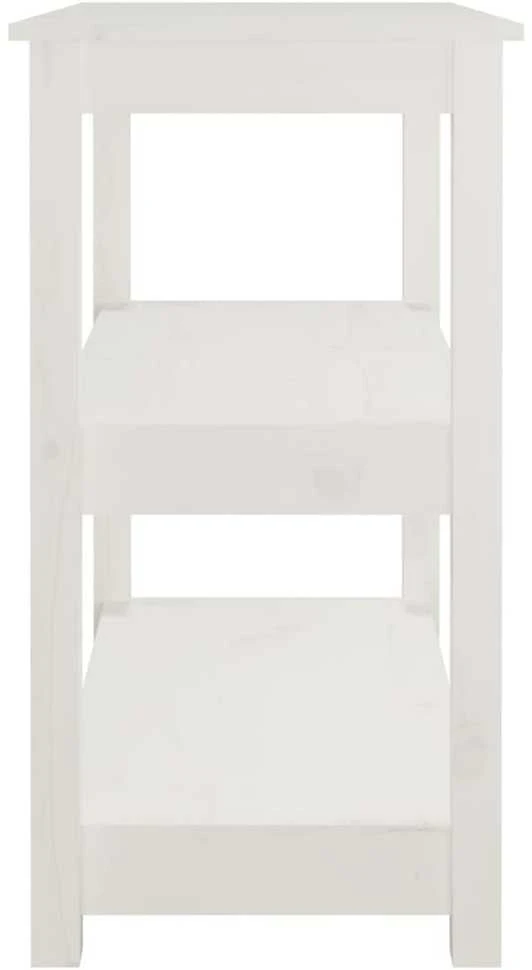 Konsolinis staliukas, baltas, 80x40x74cm, pušies masyvas