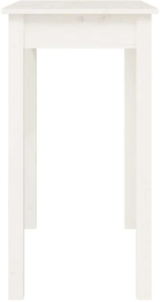 Konsolinis staliukas, baltas, 80x40x75cm, pušies masyvas