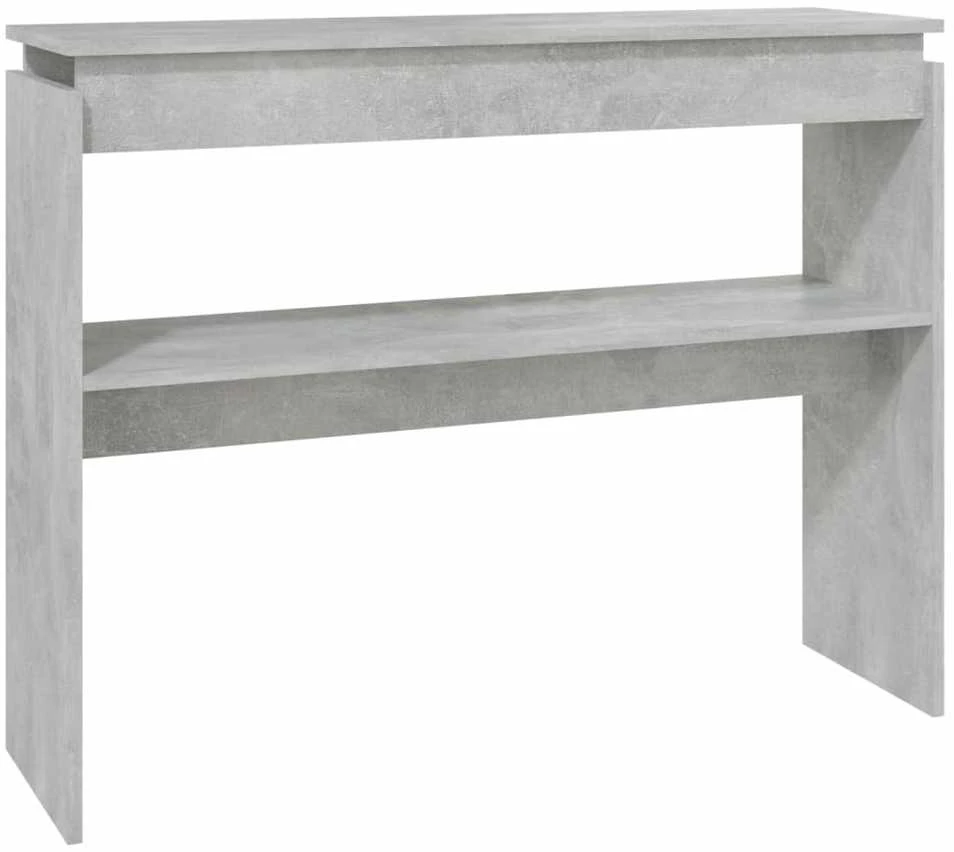 Konsolinis staliukas, betono, 102x30x80cm, apdirbta mediena